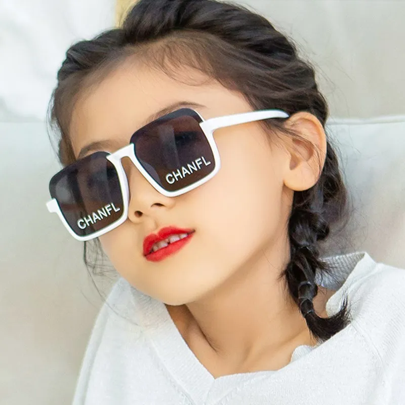 New Fashion Square Frame Children's Sunglasses Boys Girls Sun glasses  Vintage Black Sunscreen Kids Goggles UV400 Eyewear