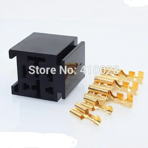 5/30/100set 12v/24v 80A relay socket 4/5 pin socket socket 4/5wire connector