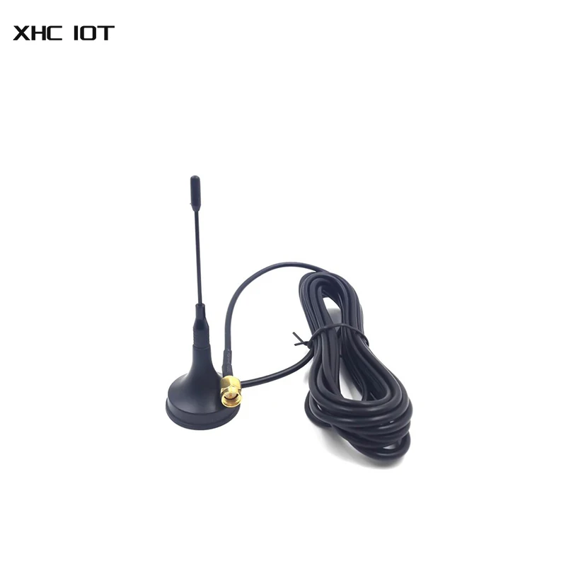 2Pcs 170MHz Sucker Wifi Antenna SMA Male High Gain 4dBi with Magnet Base 170M Antennas for Communication XHC TX170-XP-200