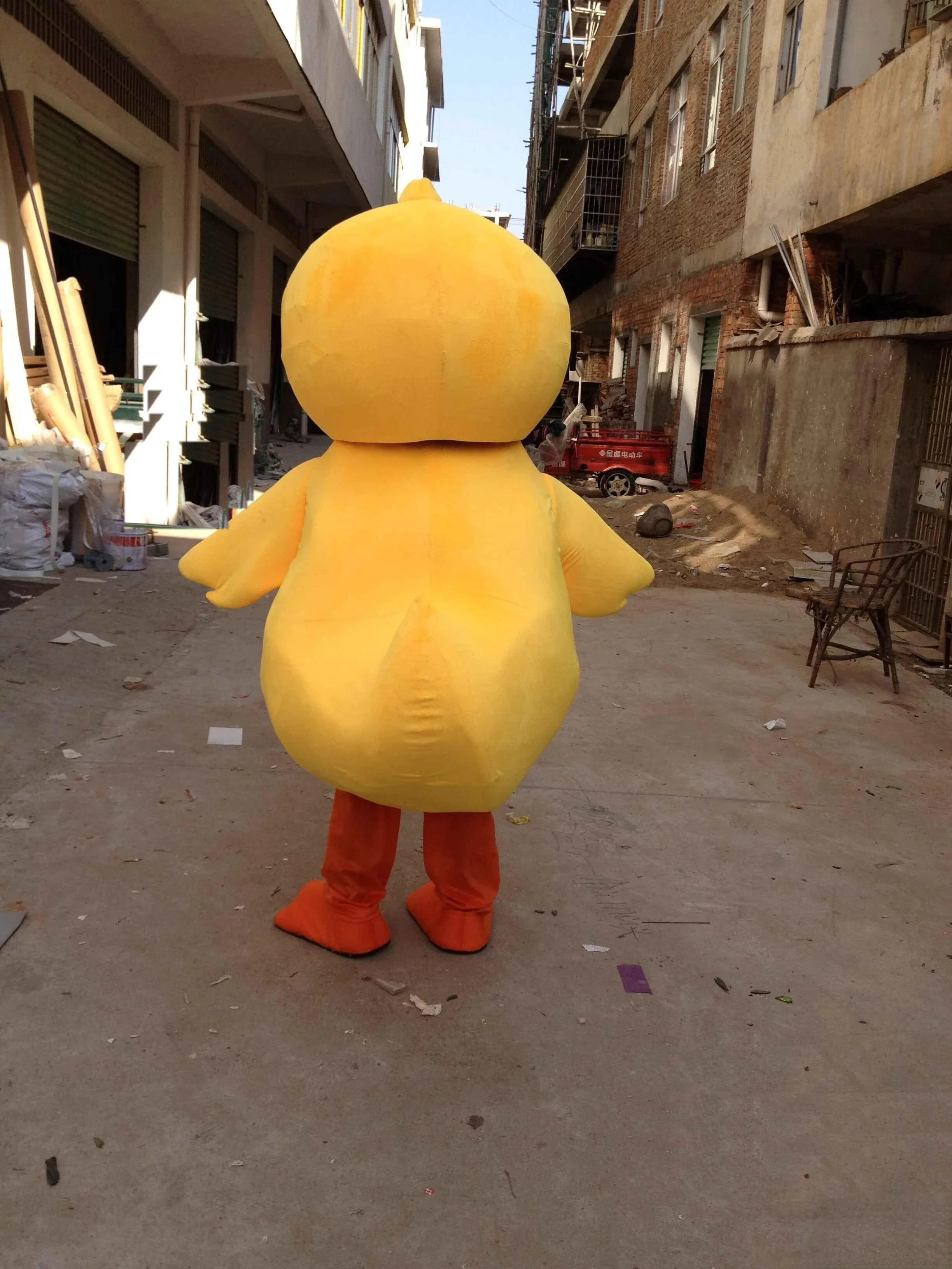 Grande amarelo borracha pato mascote traje para adultos, alta qualidade