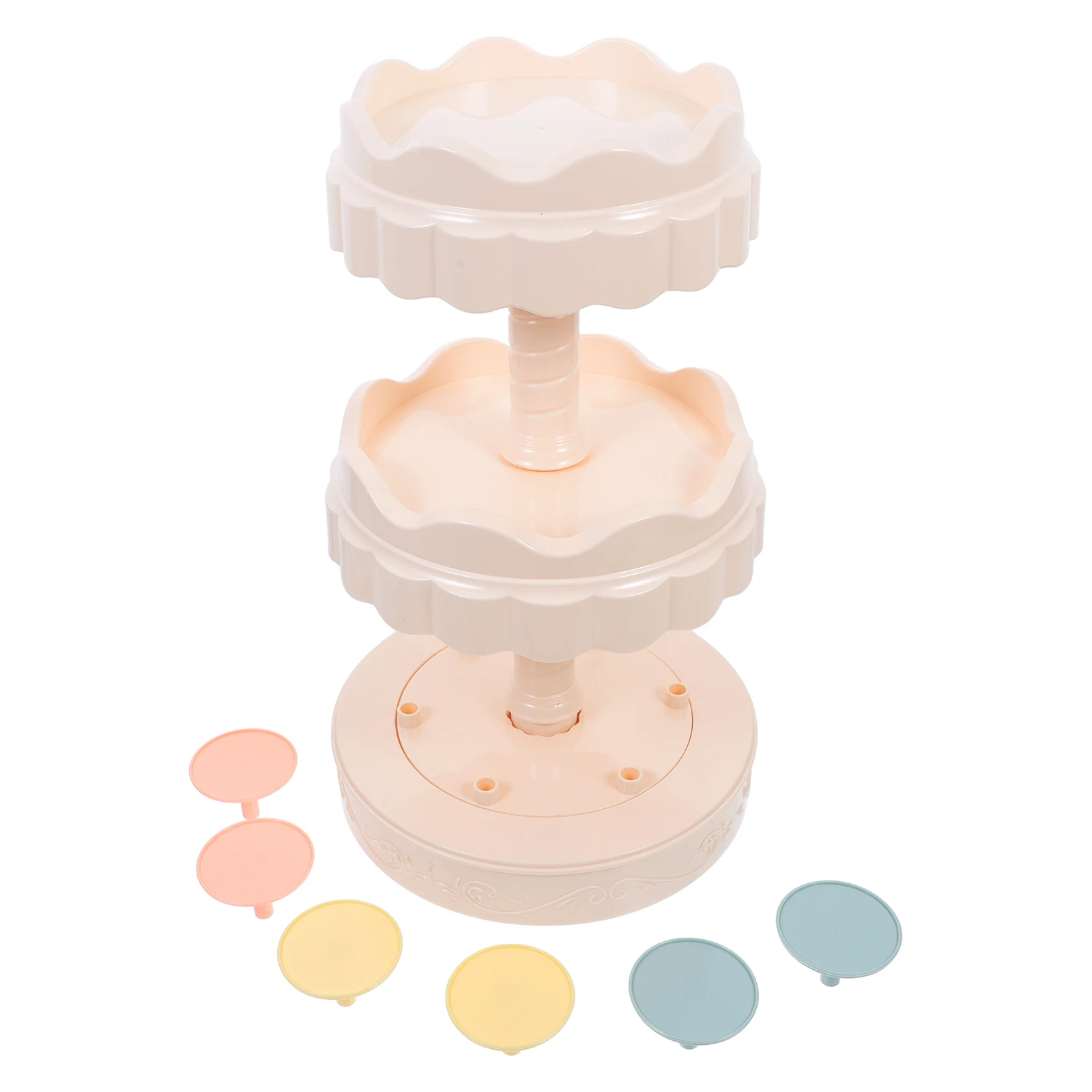 حامل عرض الحلوى الدوار الأوتوماتيكي متعدد الطبقات برج عرض الكيك السوشي للحفلات والأحداث صينية دوارة أوتوماتيكية #6