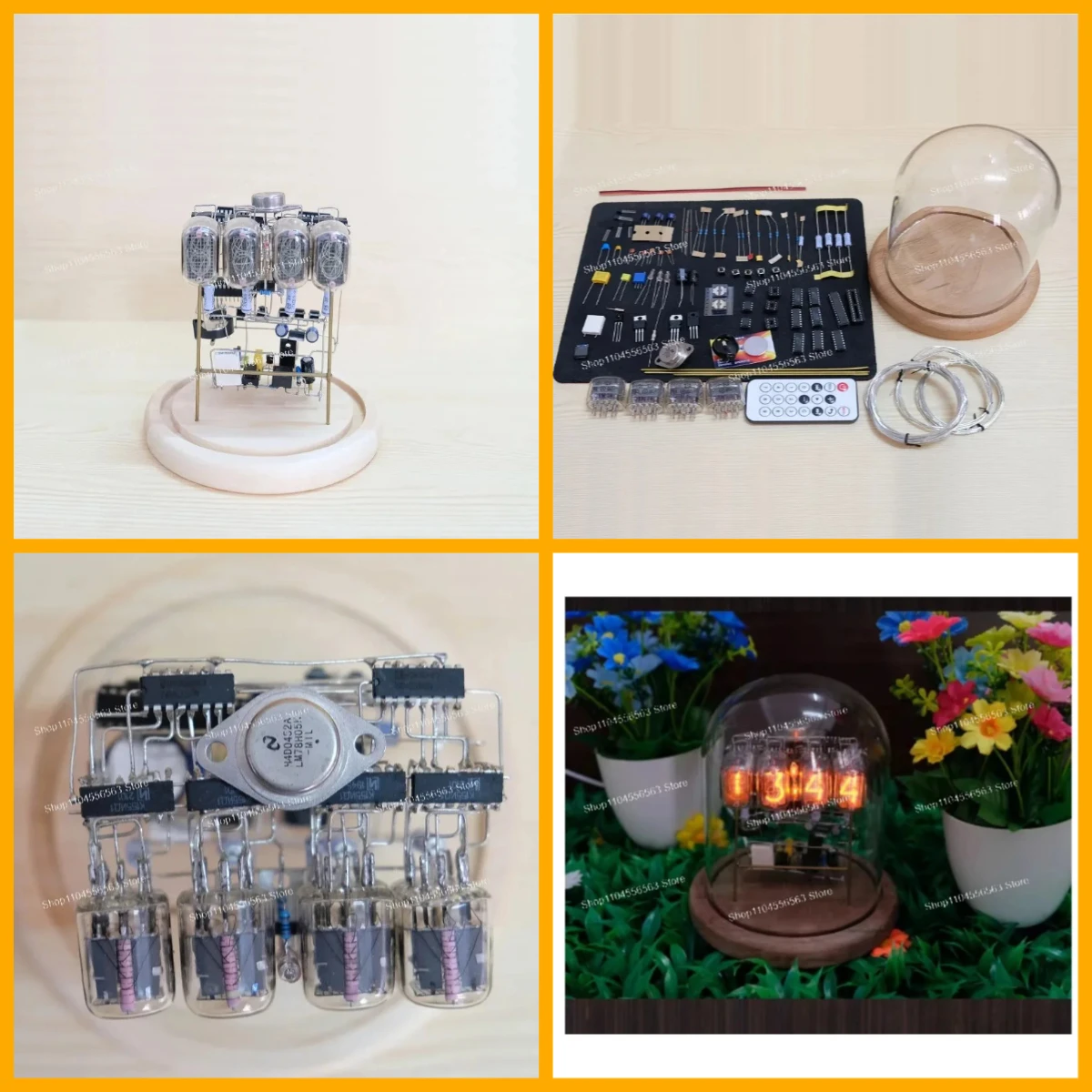 Special IN12 Glow Tube Clock - Punk Handmade Gift, Remote-Controlled Desktop Decoration