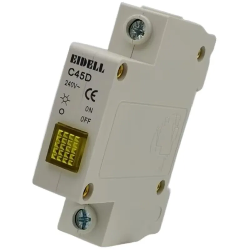 C45D Modular Indicator Light 35mm DIN Rail LED Signal Lamp AC 220-240V Circuit Status Indicator Pilot Lamp