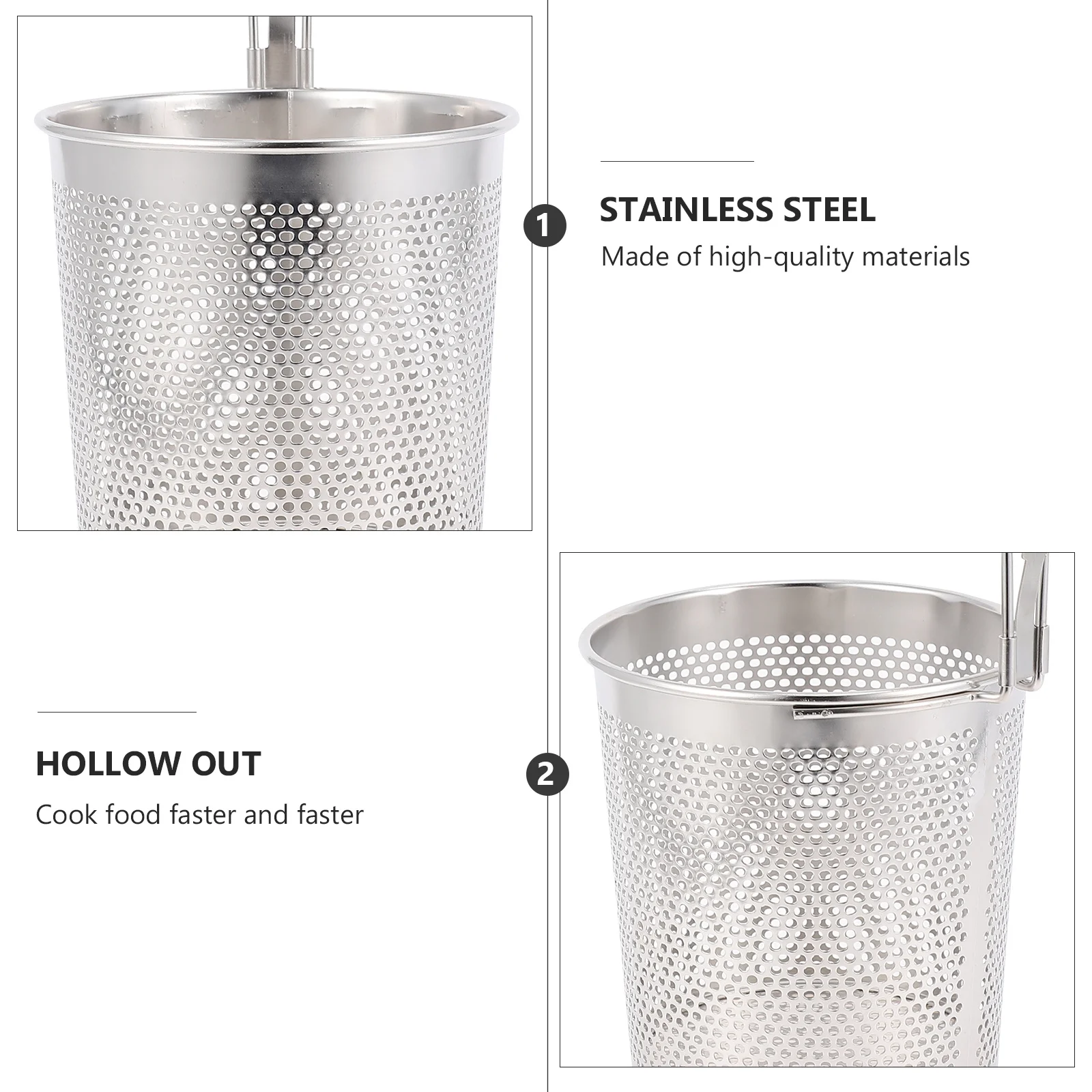 

Stainless Steel Noodle Sifter Fine Mesh Colander Long Handle Kitchen Strainer Oil Spider Frying Tool Noodle Sifter