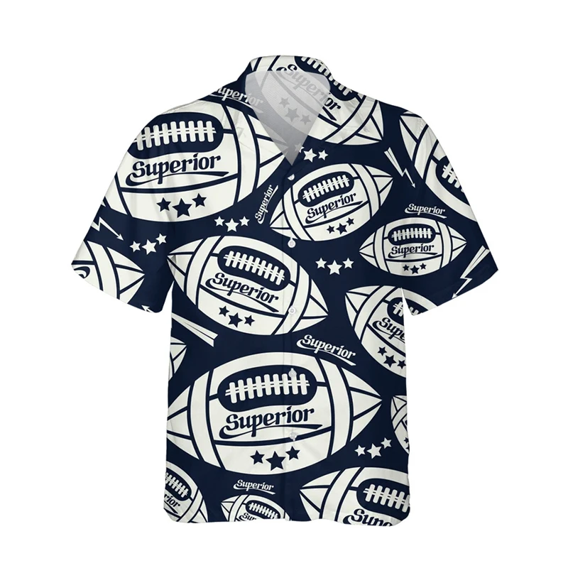 

Men's Hawaiian Shirt Loose Top Rugby 3d Print Shirts For Men 2024 Fashion Football Shirt Men Women Breathable Summer Tops Tees