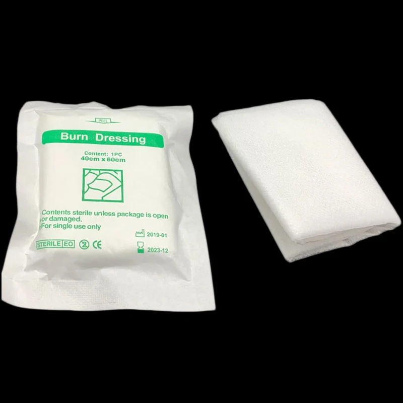 10 pz Non tessuto medico scottatura bruciare medicazione emostatica Pad cura delle ferite Trauma della pelle emergenza pronto soccorso Bandaging garza