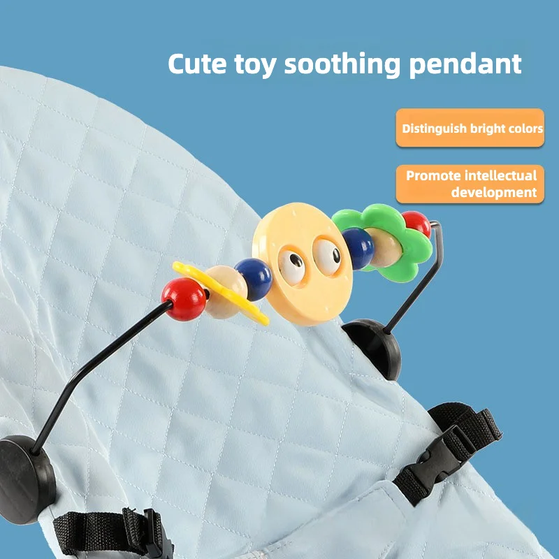 IMBABY Columpio plegable con balancín para bebé de varias altura para recién nacidos de 0 a 12 meses, hinchador ajustable con juguetes desmontables, lavable