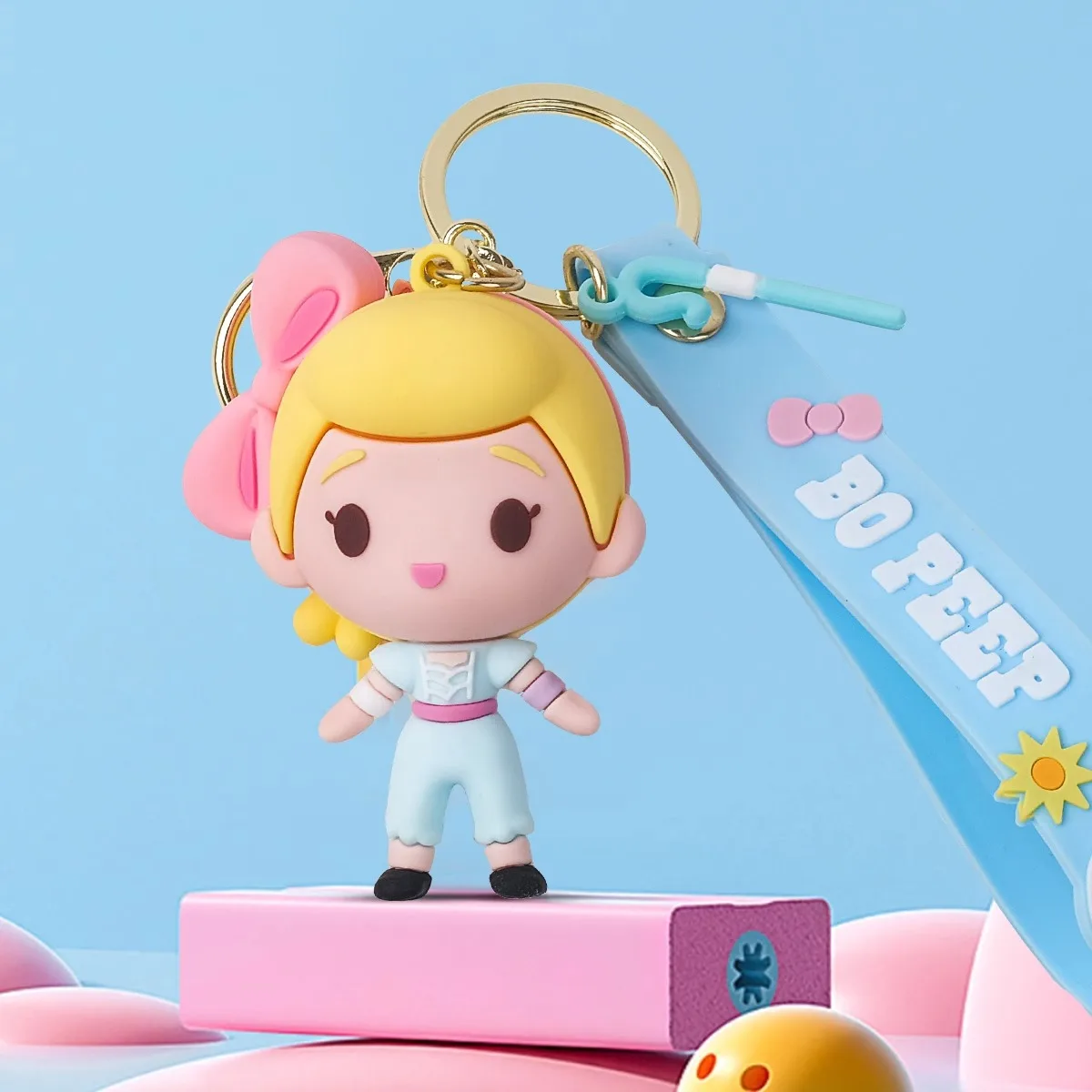 

Disney Kawaii Lotso Plush Keychain Cartoon Backpack Pendant Keyring Toy Birthday Gift For Kids