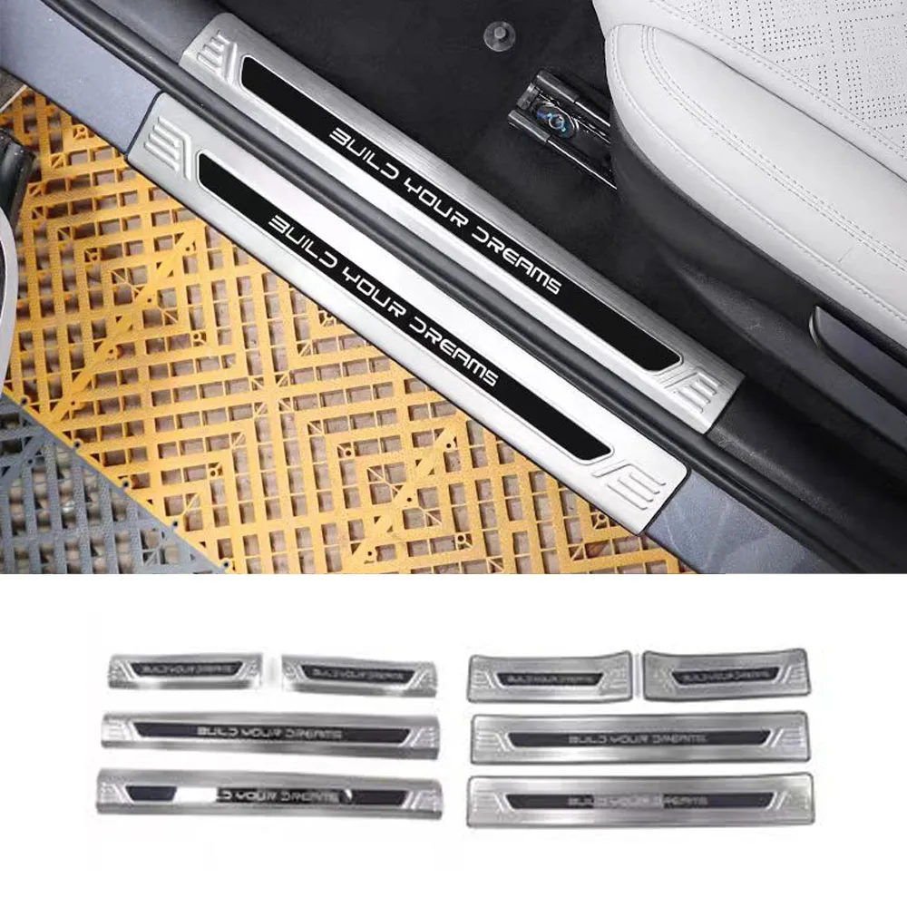 

Fit For BYD Yuan UP yuan pro 2023 2024 2025 Stainless Steel Door Sill Strip Interior Protection Welcome Pedal Scratch Resistant