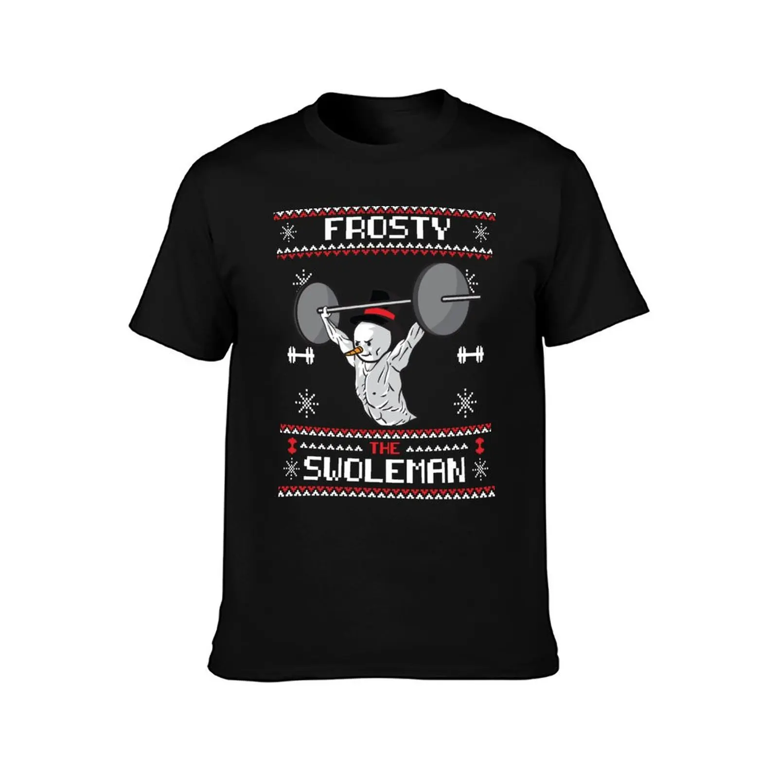 Frosty the Swoleman Ugly Christmas Sweater Let It Swole Funny Muscle Snowman Gym Exercise Gift T-Shirt