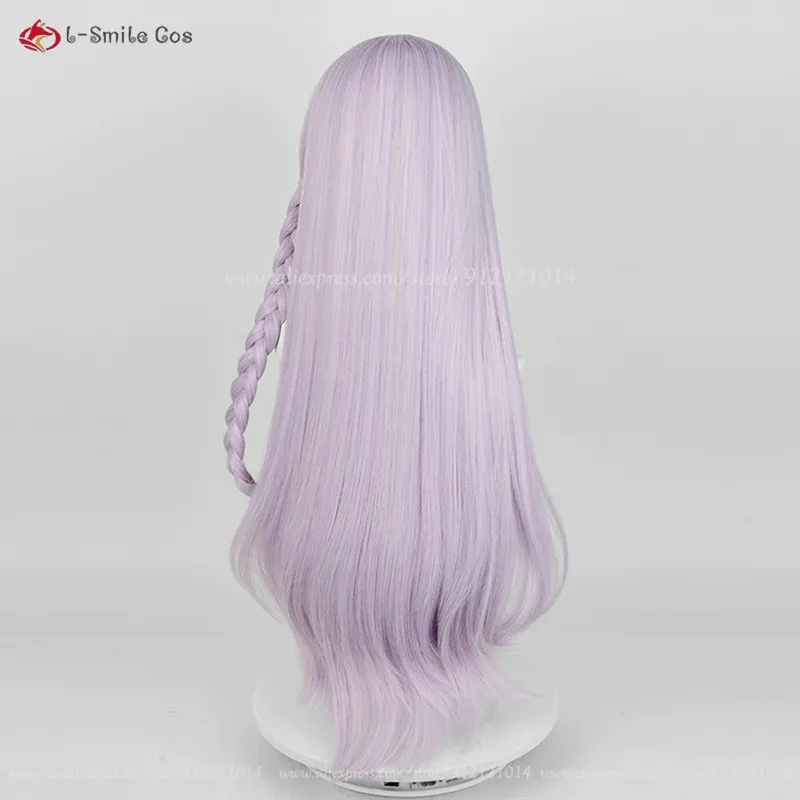 Kirigiri Kyoko Cosplay Wig 80cm Long Light Purple Cosplay Anime Wig Heat Resistant Synthetic Hair Halloween Party Wigs +Wig Cap