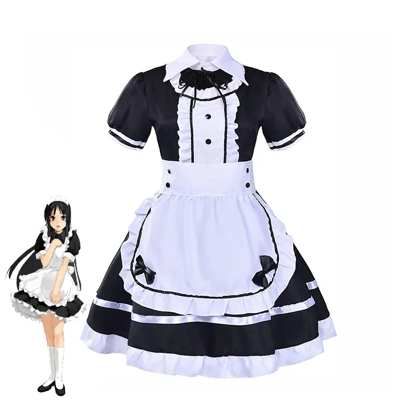 6 colors Lolita maid girls women lovely cosplay costume dress sexy French apron servant uniform exotic cafe maid