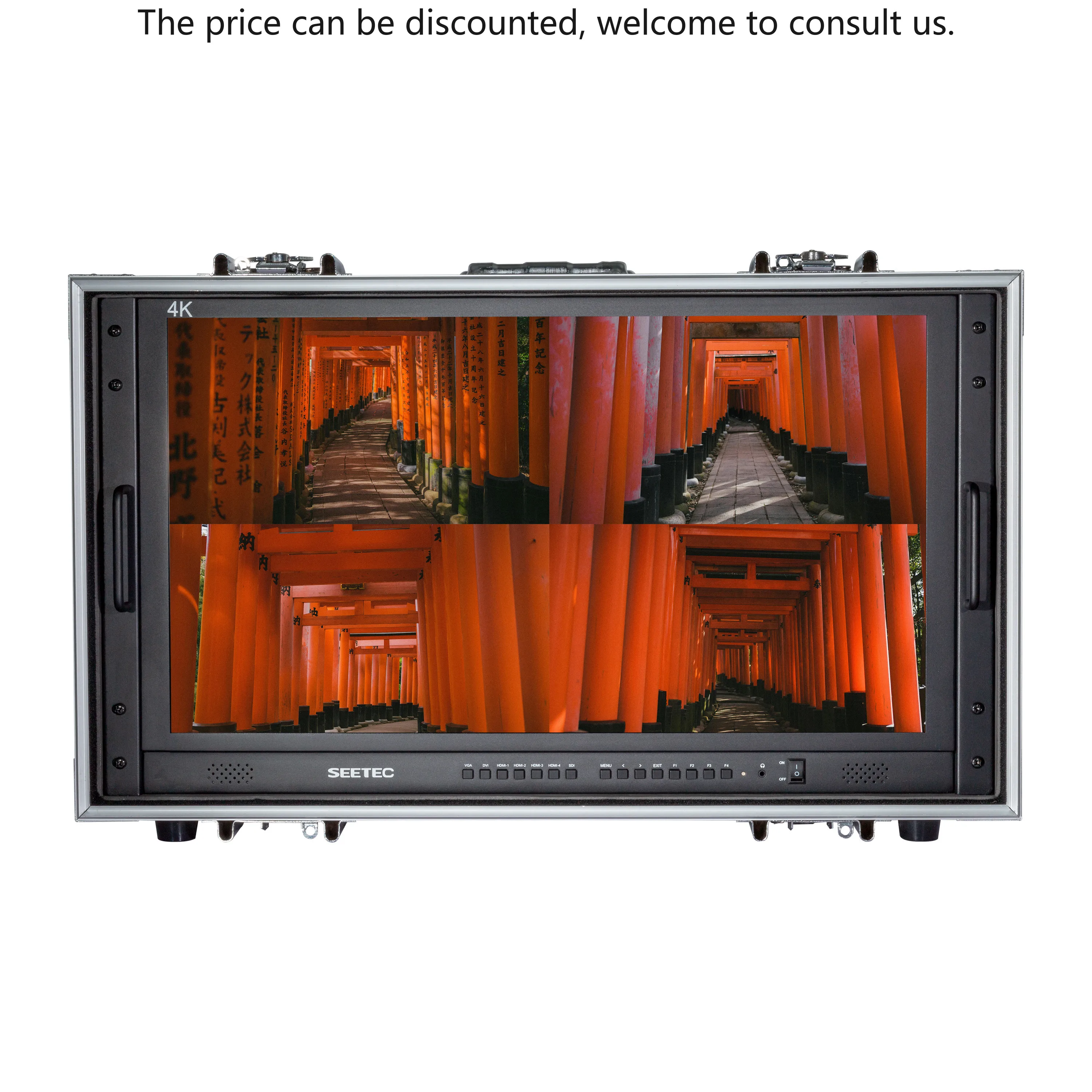 

SEETEC 4K280-9HSD-CO Professional 28" Studio Monitor With 4-Way Split Screen Tally Light Anamorphic Desqueeze Custom Logo