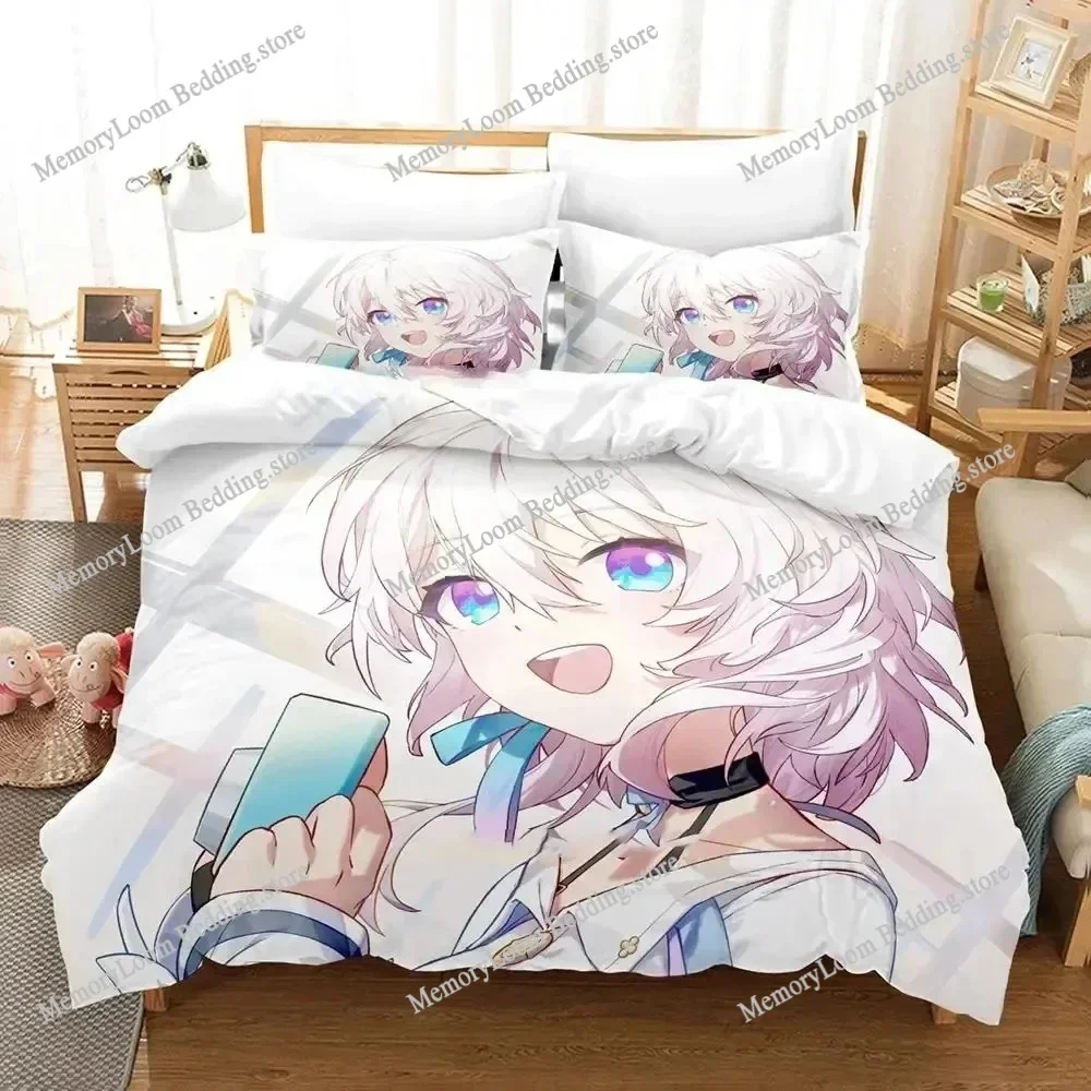 3D Print Colorful Honkai Star Rail Bedding Set Boys Girls Twin-Queen-King Size Duvet Cover Pillowcase Bed Kids Adult Soft Cozy