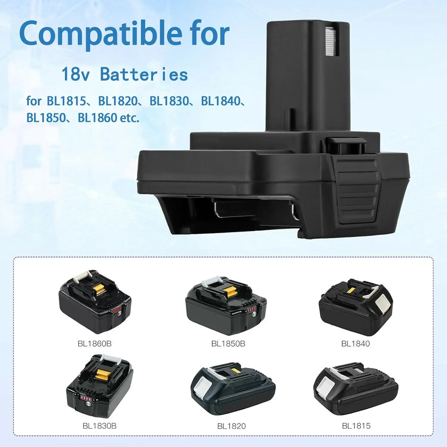 MT20RNL Battery Adapter Converter for Makita 18V Li-Ion Battery Convert to for Roybi 18V Li-ion Battery Power Tool Drill