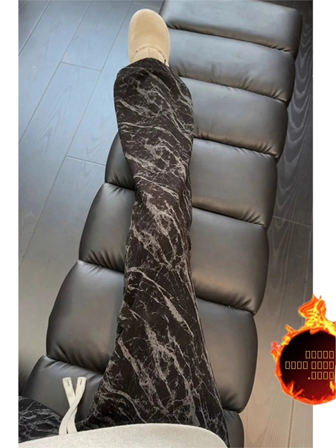 

Мужские зимние вельветовые брюки в американском ретро-стиле с эффектом тай-дай, утепленные, прямые, слегка расклешенные, повседневные, теплые, комфортные, для отдыха