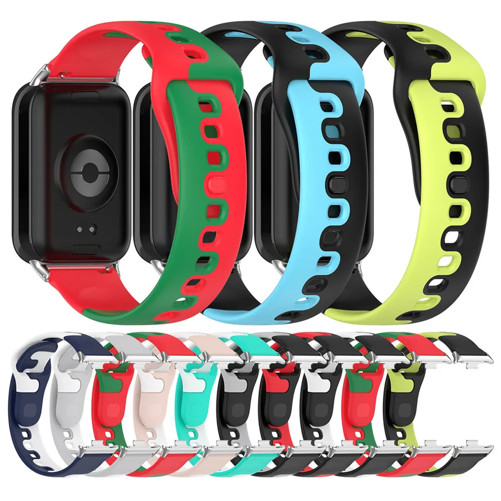 Dual Color Watchband For Xiaomi Mi band 9pro Strap Wrist Premium TPU Fitness Tracker Watch Band For Mi band 8 9 pro