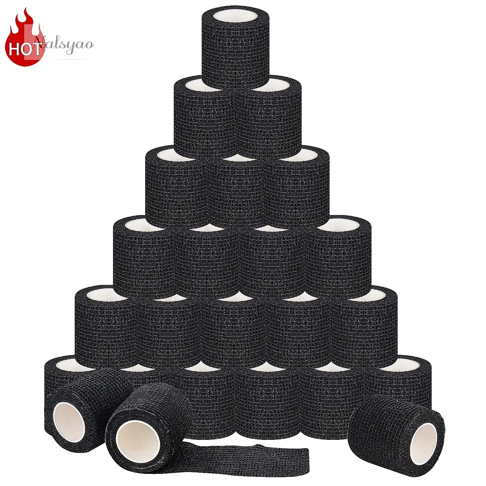 5/10/20Pcs Black Tattoo Grip Bandage Waterproof Self Adhesive Soft Cotton High Quality Tattoo Supplies Accessories
