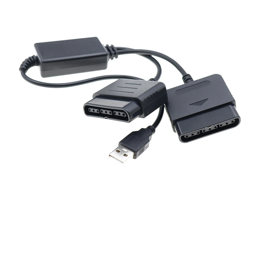 1 Buah Kabel Konverter Adaptor USB 2 In 1 untuk Pengendali Game untuk PS2 Ke untuk PS3 PC Aksesori Adaptor Konverter Video Game