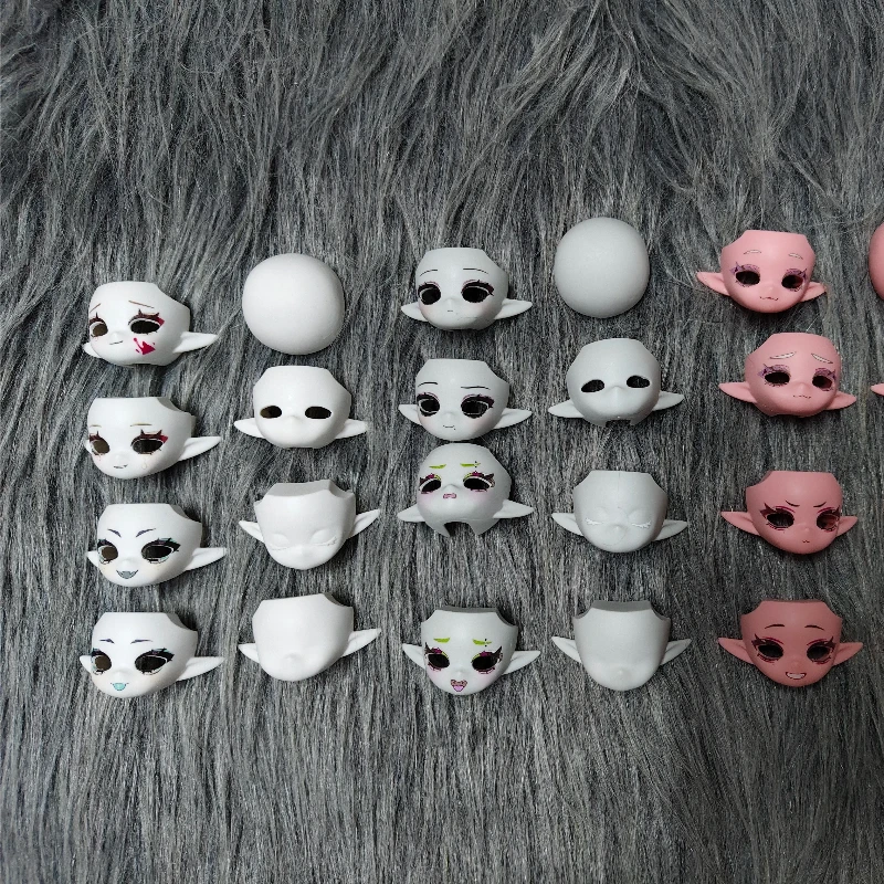 Make‑up Face Plate Blank Facepiece Only Compatible with Chuzidi Demon Horn 1/8 BJD Doll Notice Heavy Mold Line Poor Quality