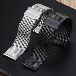 Milanese Watchband 18mm 20mm 22mm 24mm Universal Stainless Steel Metal Watch Band Strap Bracelet Black Rose Gold Silver