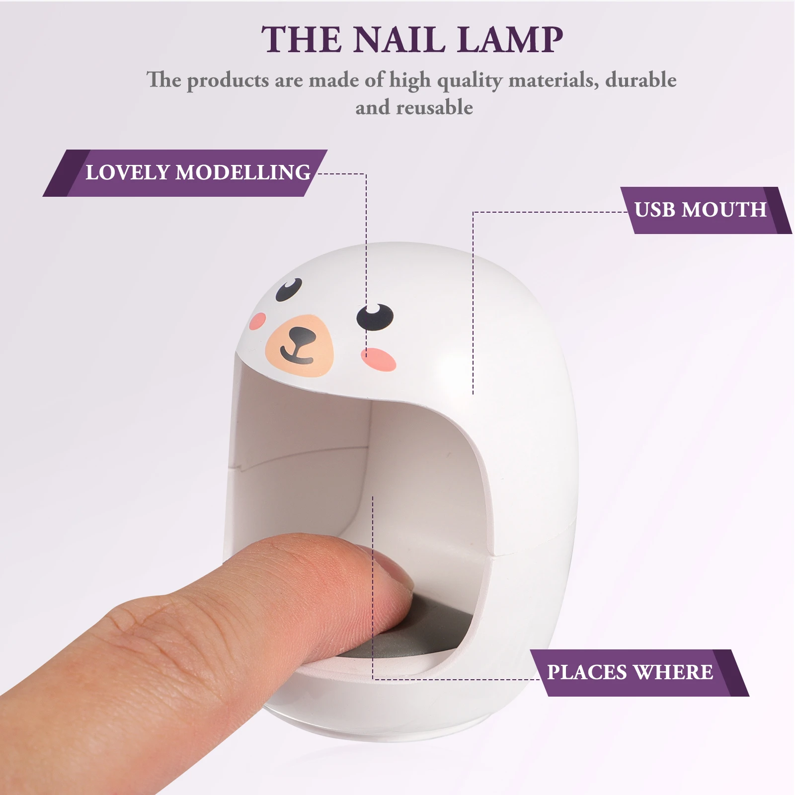 1 Zestaw Mini Lampka UV LED do Paznokci, Biała Suszarka do Manicure, Lampa do Polerowania Żelu, Suszenie Żelu w Salonie i w Domu, Lampa LED do Manicure