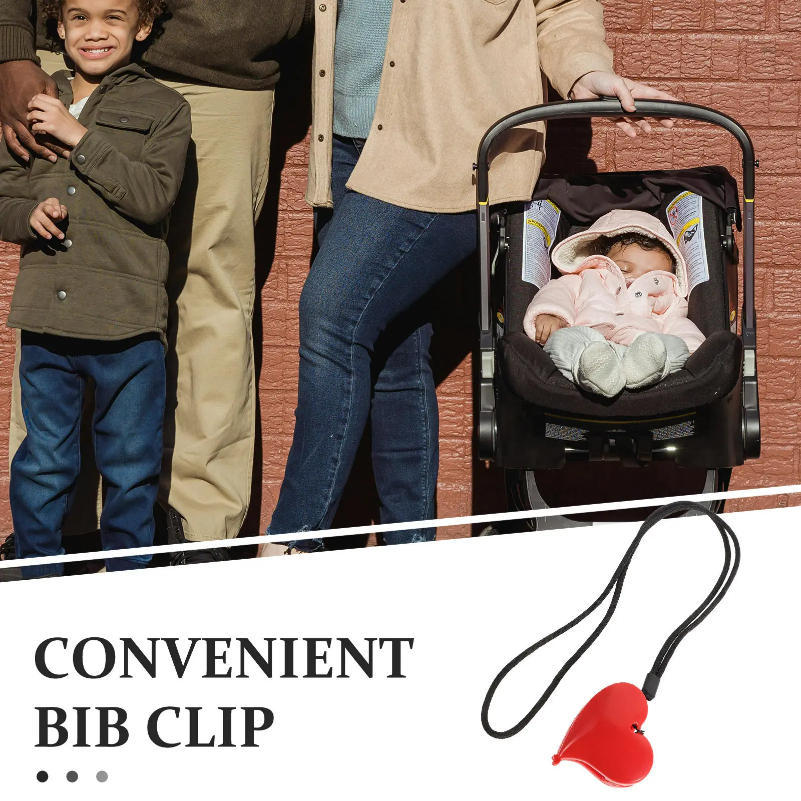 1Pair Baby Bib Clip Strap Multifunctional Bib Holder for Stroller Car Seat High Chair Pacifier Napkin Towel Securing Clip