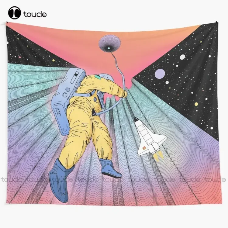 Ascension Astronaut Space Stars Galaxy Tapestry Tapestry Anime Blanket Tapestry Bedroom Bedspread Decoration Art Home Decoration