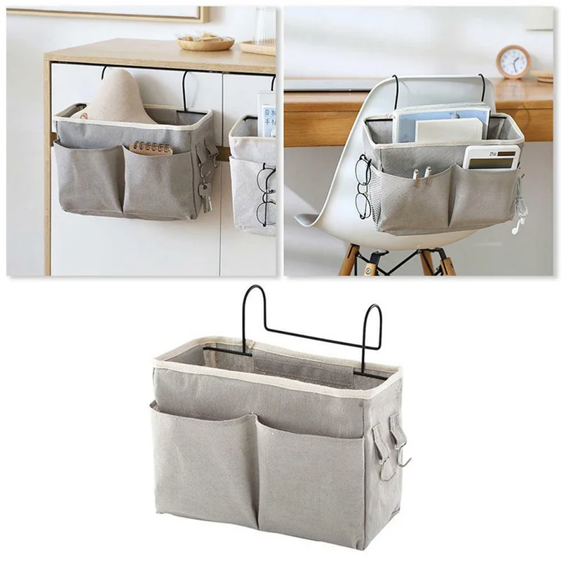 ABWR-Bedside Hanging Bag Storage Bag Bedroom Magazine Storage Bag Toy Rack Baby Tissue Box Home Storage Bag