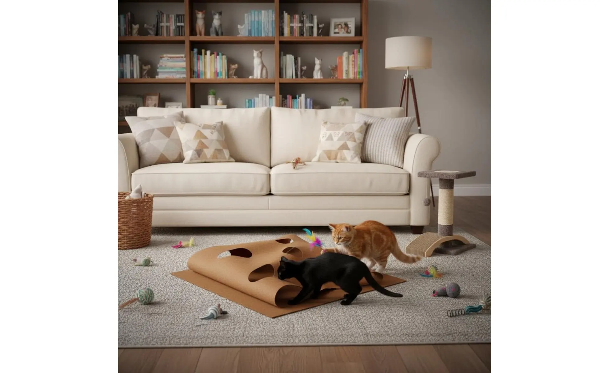 Felt Cat Maze Agility Training Cat Tunnel Mat Pet Supply Gnaw Resistant for Kittens, Indoor