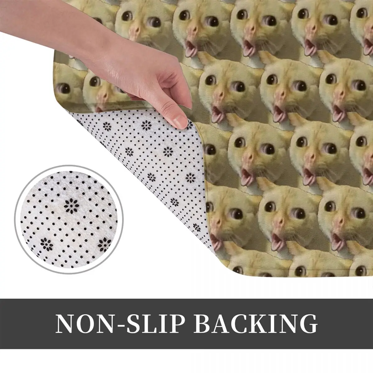 القط السعال مثل طفل ميمي عدم الانزلاق ممسحة الكلمة حصيرة دائم السجاد البساط للمطبخ مدخل المنزل شرفة مسند القدم الحصير #3