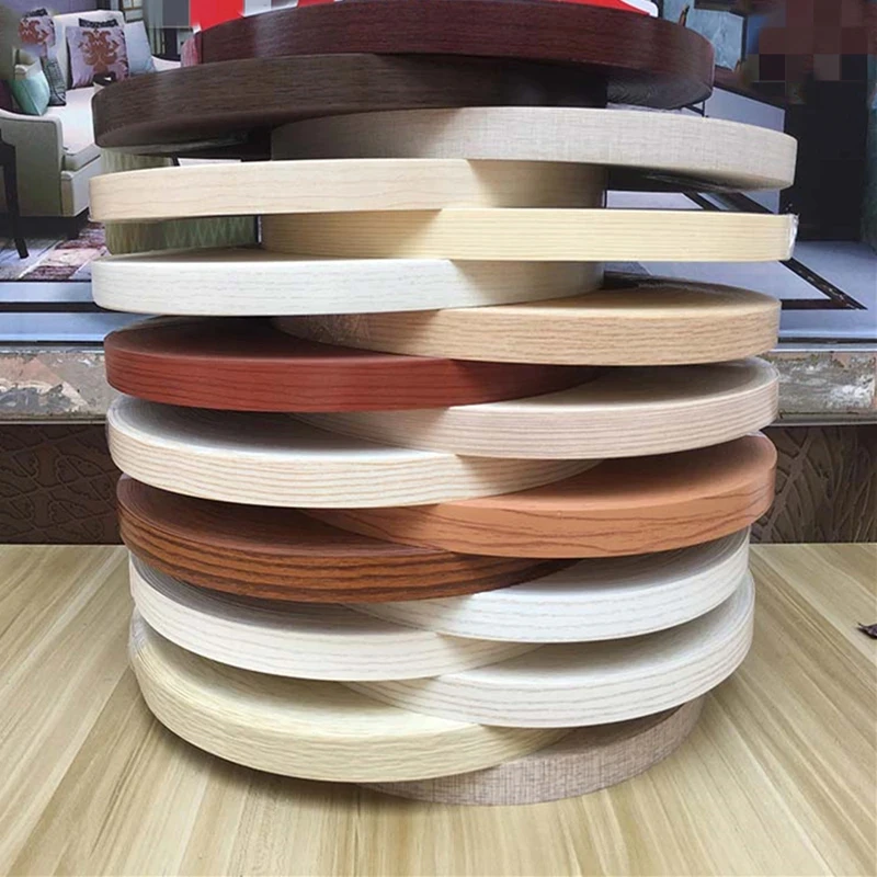 Preglued PVC Edge Banding, 22mm, 28mm, 35mm, 45mm, 55mm x 10m, Ideal for Furniture Cabinetry Kitchen Wardrobe Woodworking