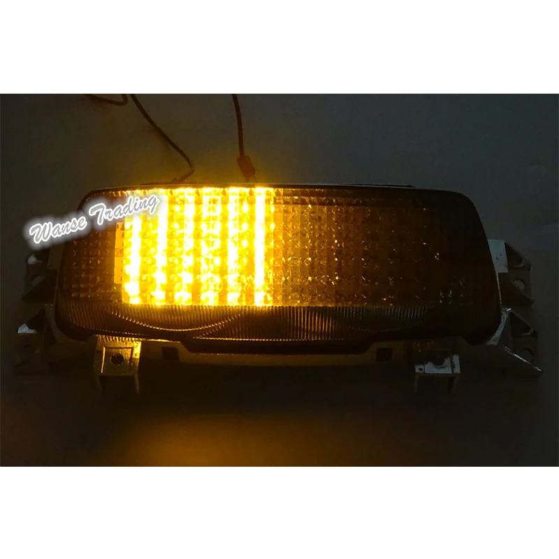 waase For Suzuki GSXR600 1992-1996 GSXR750 1993-1995 GSXR1100 1993-1998 E-Mark Rear Tail Brake Turn Signals Integrated Led Light