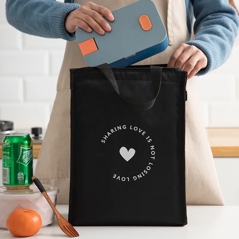 Insulated Lunch Bag Thickened Waterproof Insulation Bag Oxford Cloth Insulation Refrigerated Office Worker Student Style