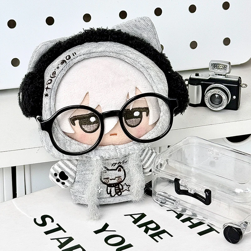 

10cm Cotton Doll Cute Clothes 10cm Nunu Doll Exquisite No Attribute Casual Hoodie Wearing Glasses Accessories