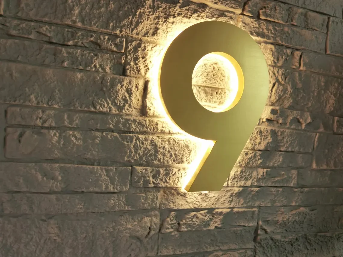 Custom LED House Number Sign for Home, Office, Hotel, Condo/Apartment Number, Family Address Sign, Unique House Number