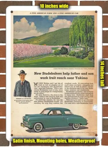 1e,Metal Sign - 1948 Studebaker Starlight Coupe 2- 10x14 inches