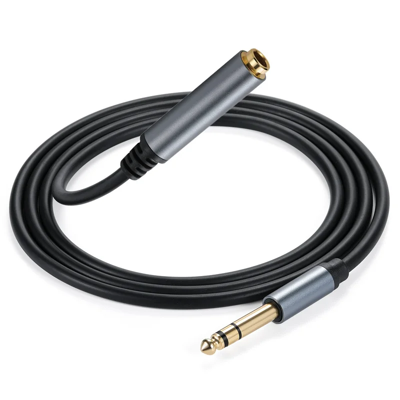 0.3m 5m 1/4 Inch TRS Instrument Cable Straight 6.35mm Male to Female Jack Stereo Audio Interconnect Cord 6.35 mm Balanced Line