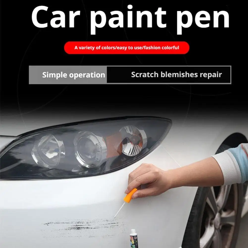 قلم طلاء السيارات العالمي لإصلاح الخدوش السائل اللؤلؤ الأبيض الفضي الأسود مجموعة أقلام الطلاء للسيارات السيارات