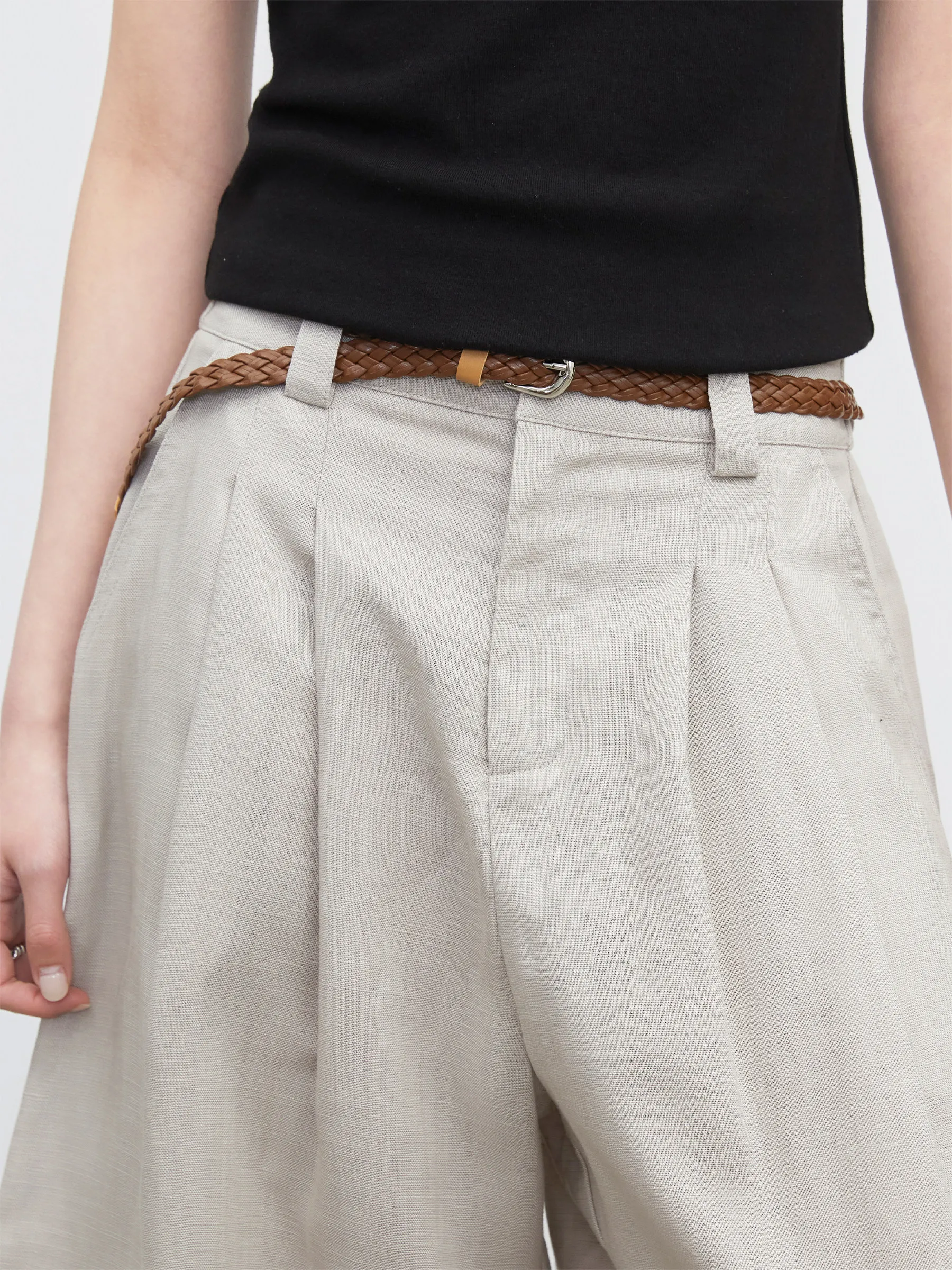 CHIC VEN New Fashion Women Trousers Loose Casual High Waist Female Wide Leg Ankle-length Pants Pleating Spring Summer 2026