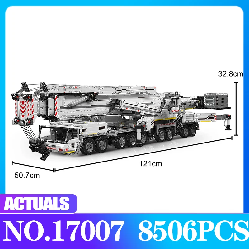 MOULD KING High-Tech Motorized LiebherrRS LTM 11200 Model Remote Control Crane Truck Building Block Brick Children MOC Toys Gift