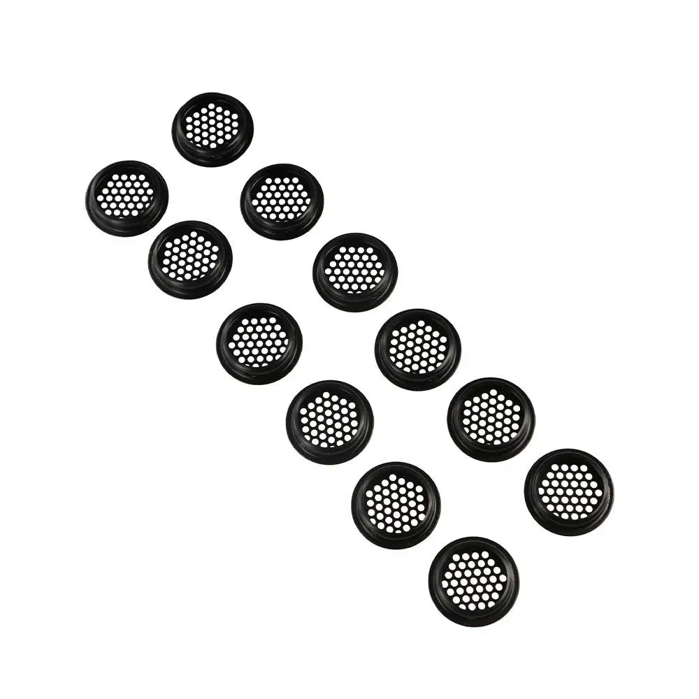 50 pcs Decorative Cabinets 35mm Air Vent Holes Dustproof Round Ventilation Grilles Cover Black Stainless Steel Mesh Hole Cabinet