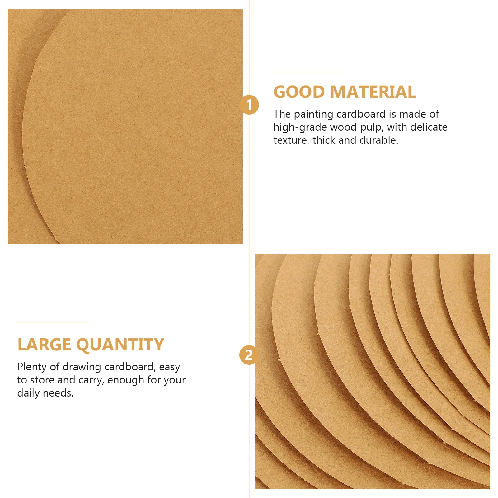 

40Pcs DIY Hand Drawing Cardstocks Thick Round Painting Cardboard for Acrylic Oil Paints Markers Watercolor Sketching Art