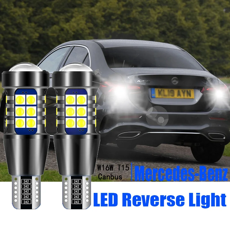 

2pcs 901 LED Reverse Light Bulb W16W T15 921 Canbus Backup Lamp For Mercedes Benz A B C Class W176 W177 W246 W242 W247 W205 S205