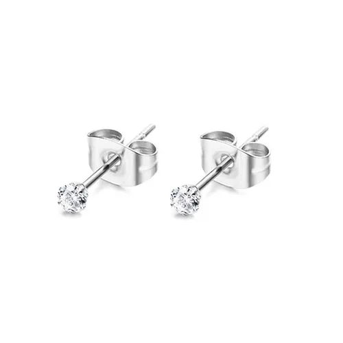 Women's Stainless Steel Stud Earrings, Gold/Silver