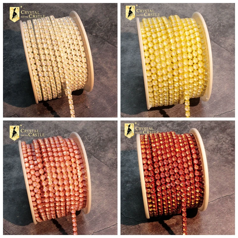 Bonbonrosa Strassbesatzrolle für Kleidung, Haare, dekorative Besätze, Nähte, Tassenkette, Streifen, Nähzubehör, Bastelkristall – Detail 8