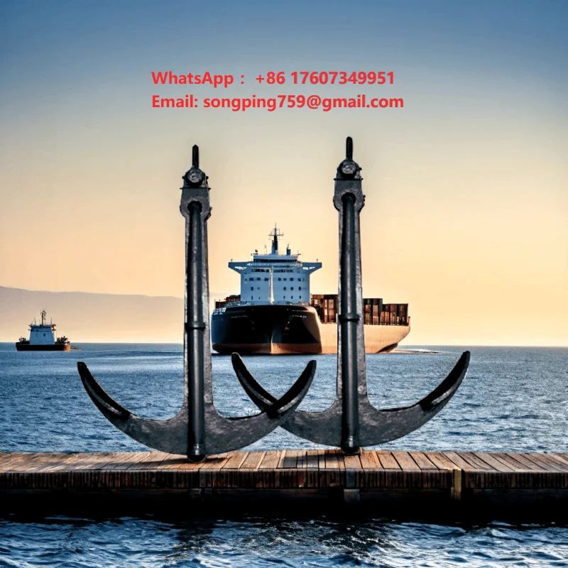 High Holding Power JINCHENG Brand AC14 Model U.S. Stockless Admiralty Marine Mooring Anchor Cast Steel Boat Replacement