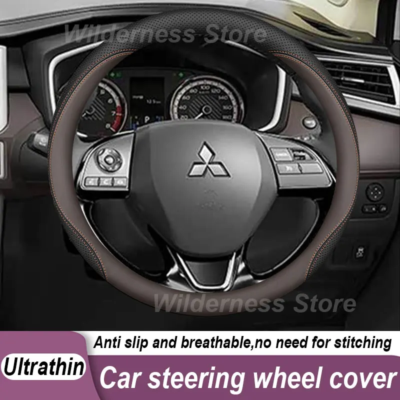 Hot Sales Car Steering Wheel Cover For Mitsubishi Xpander 2017-2027 Leather Steering Wheel Cover Mitsubishi ASX 2010 Accessories