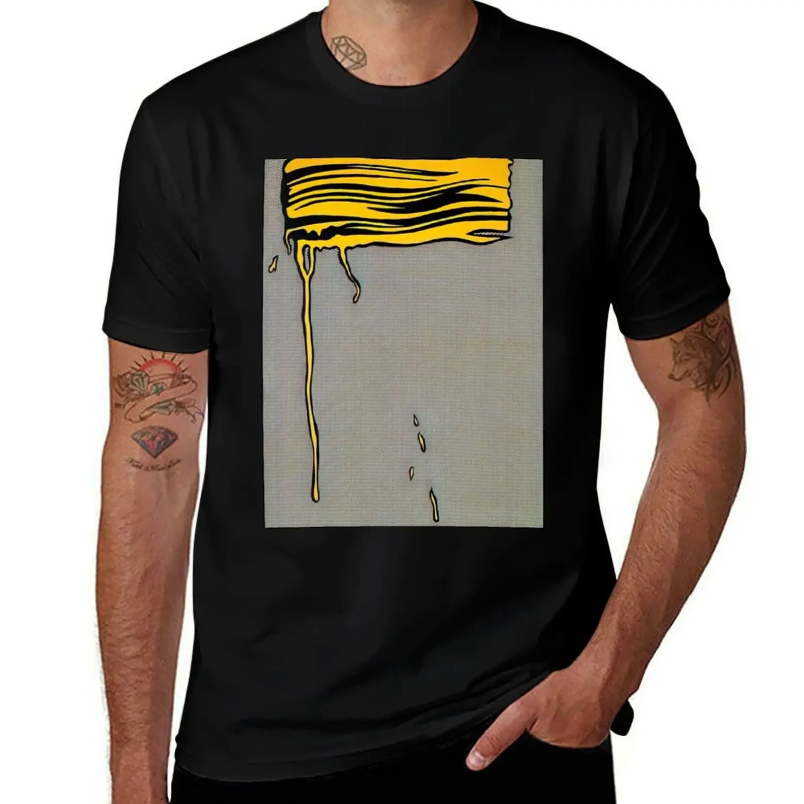 YELLOW BRUSHSTROKE I 1965 By Roy Lichtenstein T-Shirt Anime t-shirt boys animal print men t shirts