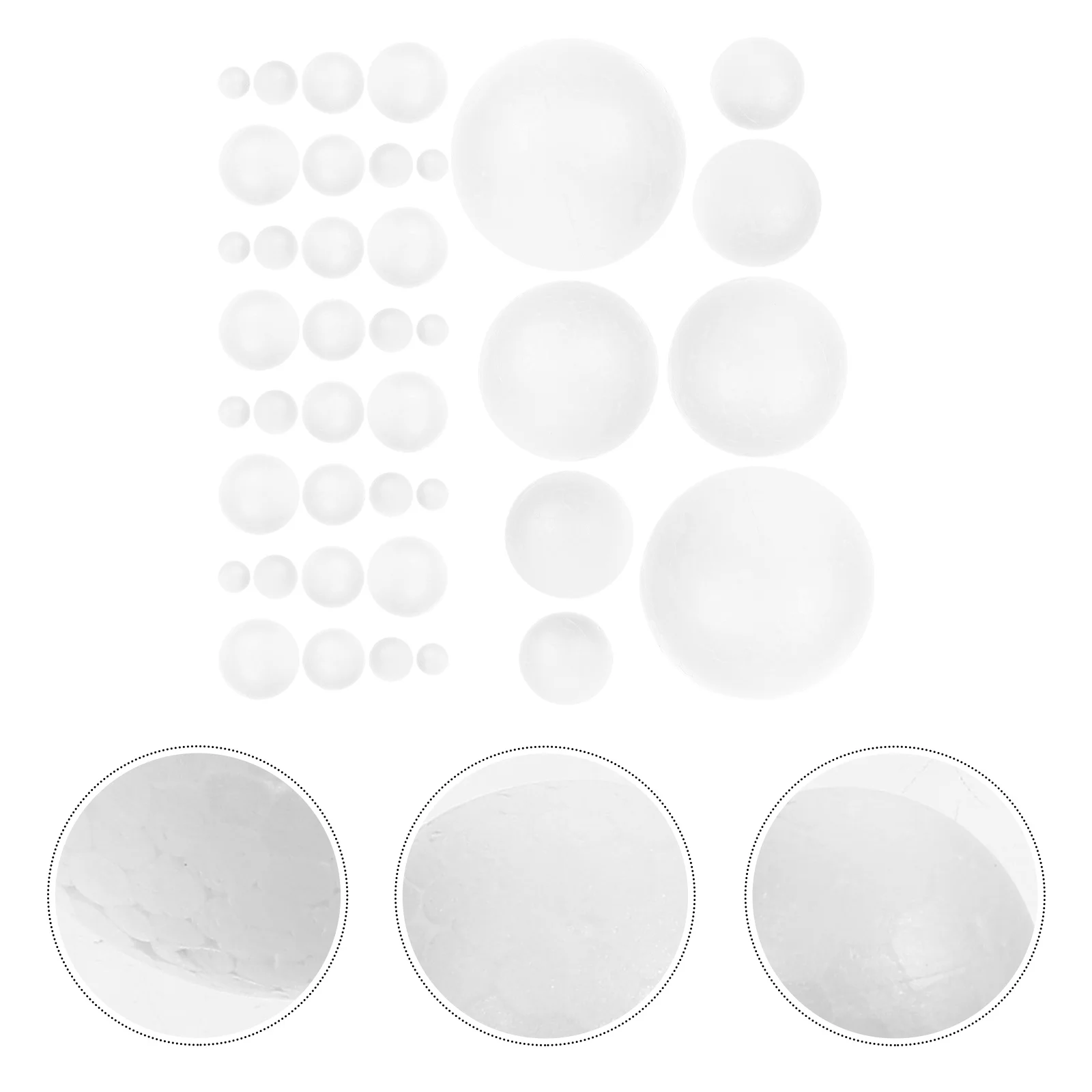 

110Pcs Small Foam Balls 2 Inch White Craft Foams Assorted Sizes for DIY Ornament Making Christmas Wedding Party Decoration Kits